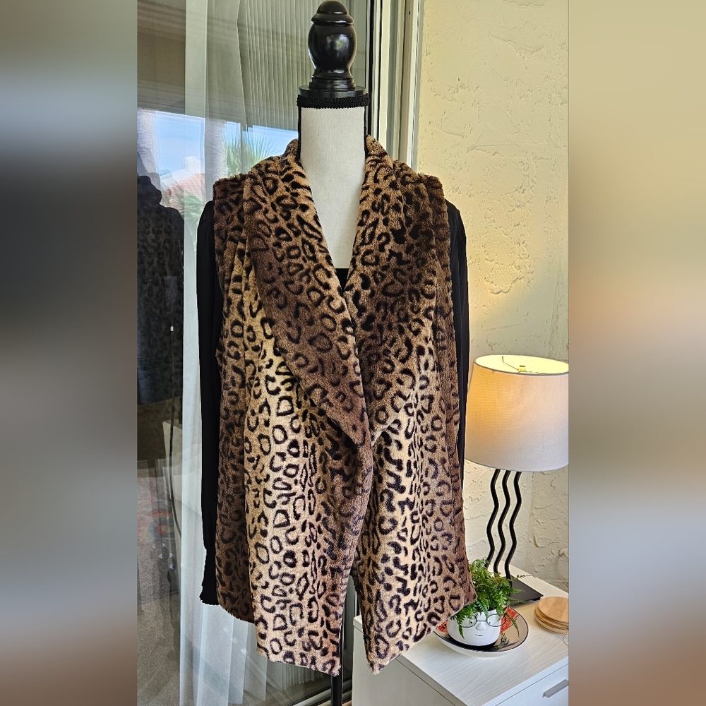Magnolia Lane Faux Leopard Vest (Bloomingdale's)